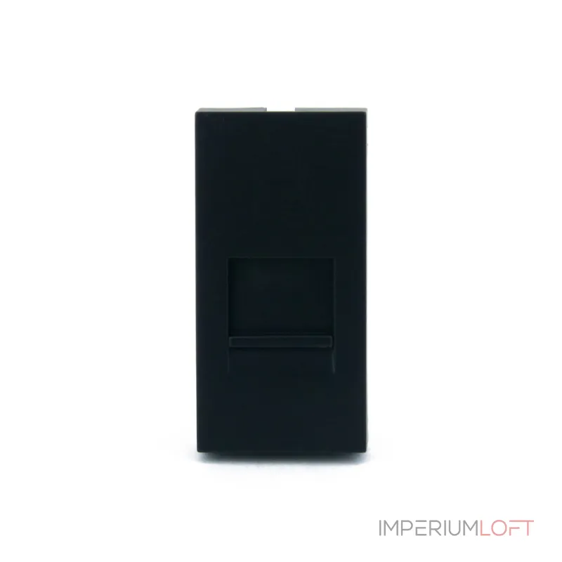 Розетка сетевая RJ-45 черная от ImperiumLoft
