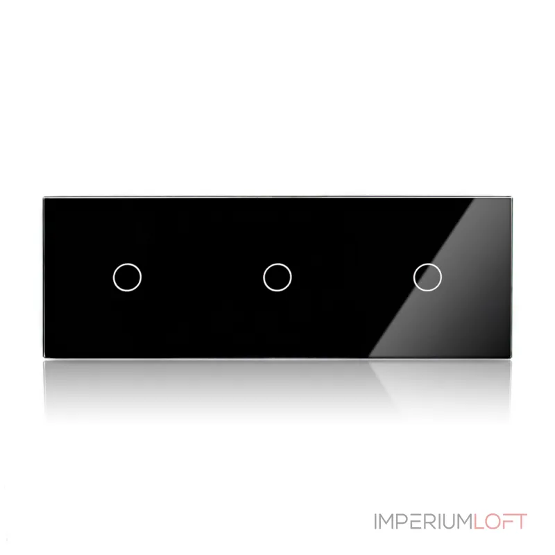 Чёрная рамка для трёх одноклавишных сенсорных выключателей от ImperiumLoft