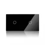 Чёрная рамка для двух одноклавишных сенсорных выключателей от ImperiumLoft