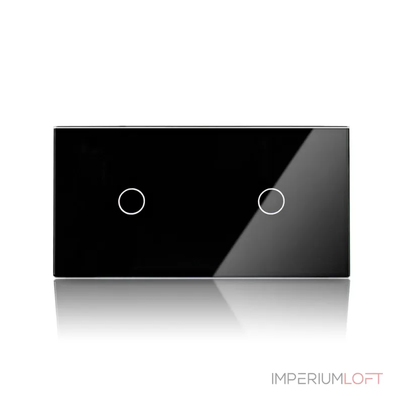 Чёрная рамка для двух одноклавишных сенсорных выключателей от ImperiumLoft