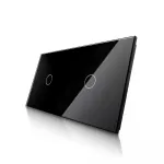 Чёрная рамка для двух одноклавишных сенсорных выключателей от ImperiumLoft