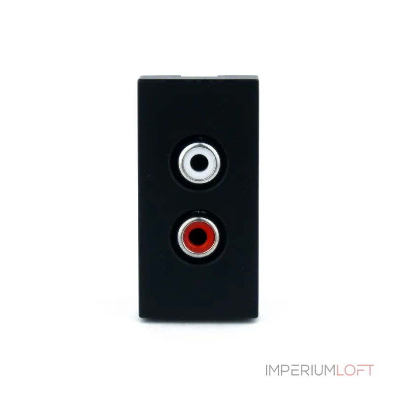 Аудио розетка RCA черная от ImperiumLoft
