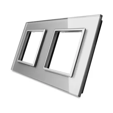 Серебряная рамка для розеток двойная Серебряная рамка для розеток двойная
