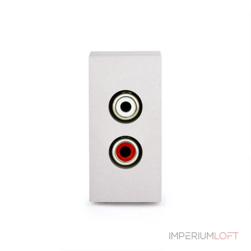 Серебряная аудио розетка RCA от ImperiumLoft