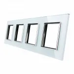 Белая рамка для розеток четверная от ImperiumLoft