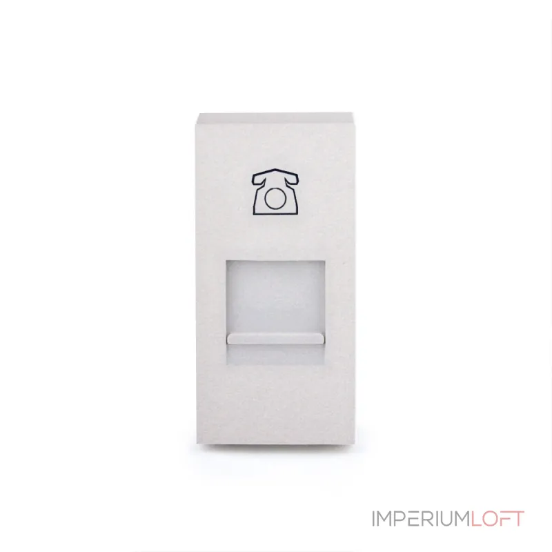 Розетка телефонная RJ-11 серебряная от ImperiumLoft