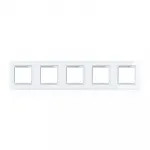 Белая рамка для розеток пятерная от ImperiumLoft