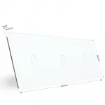 Белая рамка для трёх одноклавишных сенсорных выключателей от ImperiumLoft