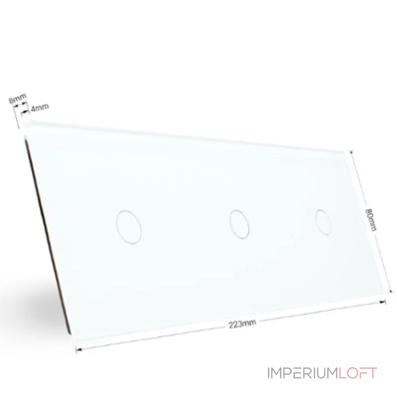 Белая рамка для трёх одноклавишных сенсорных выключателей от ImperiumLoft