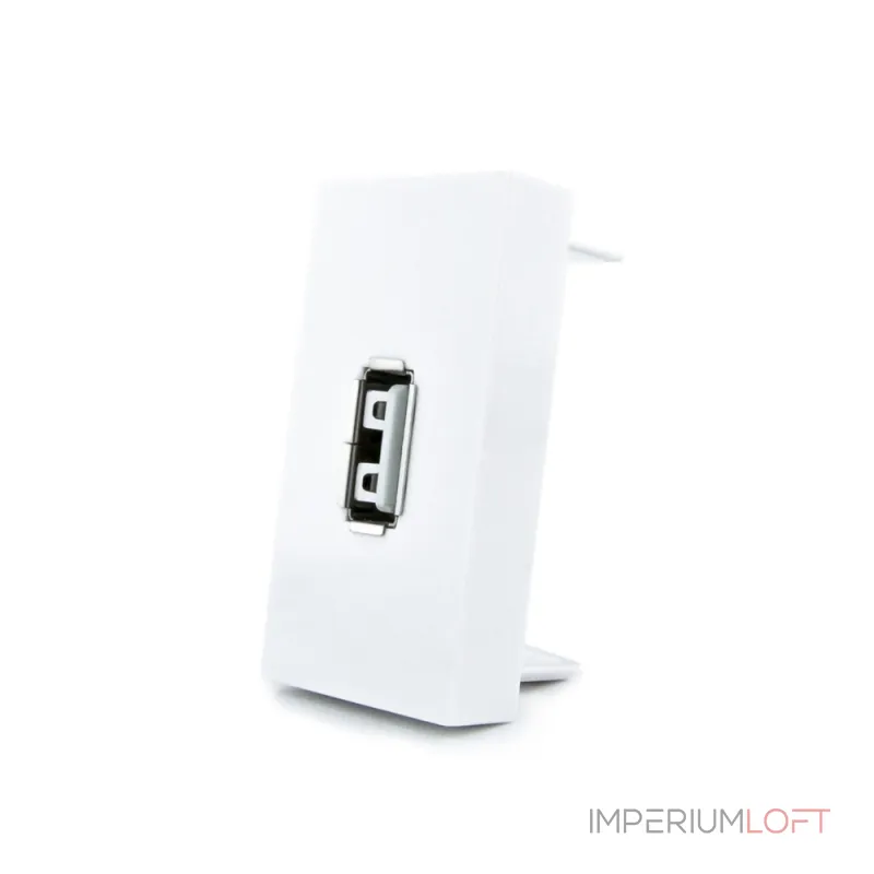 Белая розетка USB 5В 2.1А от ImperiumLoft Белая розетка USB 5В 2.1А от ImperiumLoft
