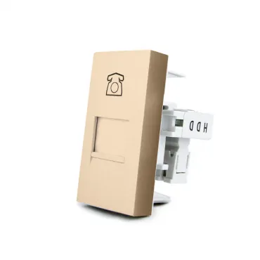 Розетка телефонная RJ-11 золотая Розетка телефонная RJ-11 золотая