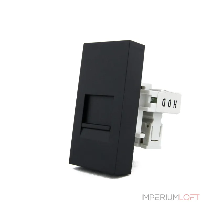 Розетка сетевая RJ-45 черная от ImperiumLoft Розетка сетевая RJ-45 черная от ImperiumLoft