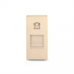 Розетка телефонная RJ-11 золотая от ImperiumLoft