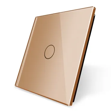 Золотая рамка для одноклавишного сенсорного выключателя Золотая рамка для одноклавишного сенсорного выключателя