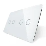Белая рамка для двух двухклавишных сенсорных выключателей от ImperiumLoft