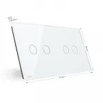 Белая рамка для двух двухклавишных сенсорных выключателей от ImperiumLoft