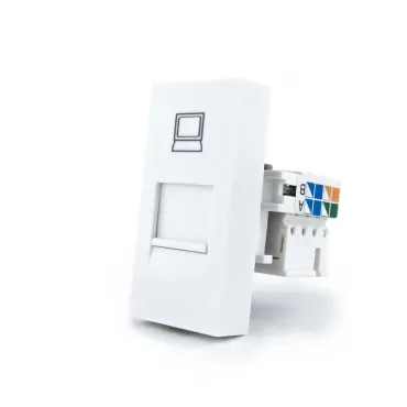 Розетка сетевая RJ-45 белая Розетка сетевая RJ-45 белая