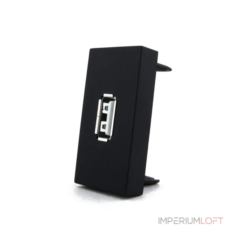 Чёрная розетка USB 5В 2.1А от ImperiumLoft Чёрная розетка USB 5В 2.1А от ImperiumLoft