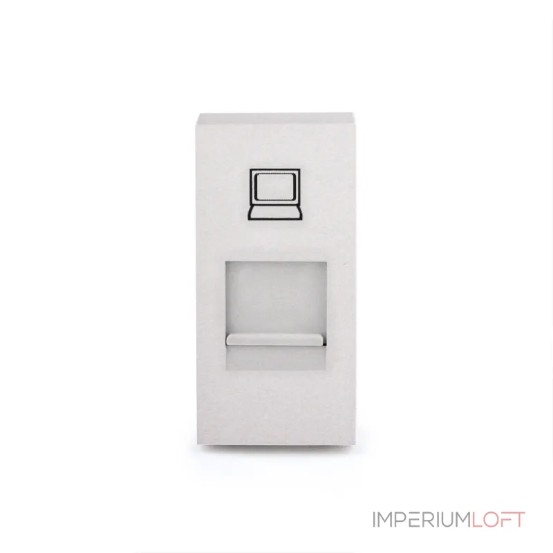 Розетка сетевая RJ-45 серебряная от ImperiumLoft Розетка сетевая RJ-45 серебряная от ImperiumLoft