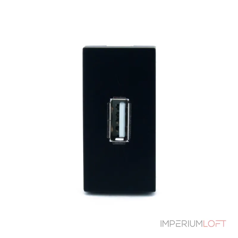 Чёрная розетка USB 5В 2.1А от ImperiumLoft Чёрная розетка USB 5В 2.1А от ImperiumLoft