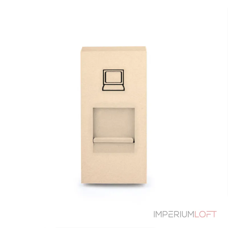 Розетка сетевая RJ-45 золотая от ImperiumLoft Розетка сетевая RJ-45 золотая от ImperiumLoft