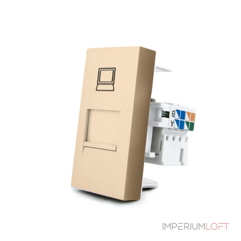 Розетка сетевая RJ-45 золотая от ImperiumLoft Розетка сетевая RJ-45 золотая от ImperiumLoft