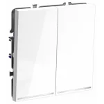 Выключатель проходной двухклавишный с подсветкой без рамки Voltum S70 VLS020401 от ImperiumLoft