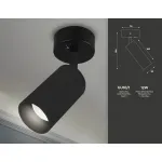 Накладной спот с выключателем TA127 BK черный GU10 max 12W D70*164*D55 от NovaLamp