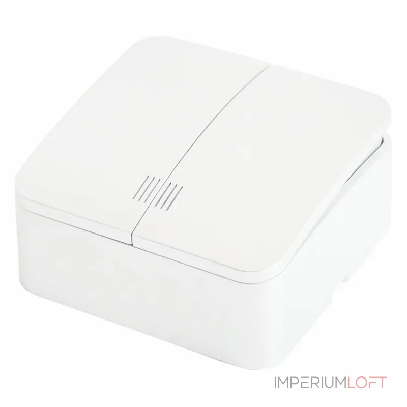 Выключатель двухклавишный с подсветкой Stekker София 49290 от ImperiumLoft Выключатель двухклавишный с подсветкой Stekker София 49290 от ImperiumLoft