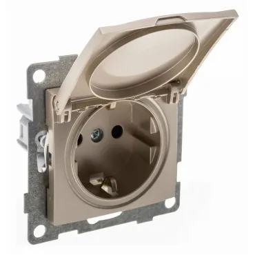 Розетка с заземлением и со шторкой без рамки с крышкой Gusi Electric UGRA С11Р91-027 Розетка с заземлением и со шторкой без рамки с крышкой Gusi Electric UGRA С11Р91-027