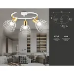 Настенно-потолочный спот в стиле лофт TR8605/3 WH/GD белый/золото E27*3 max 40W D325*230 от NovaLamp