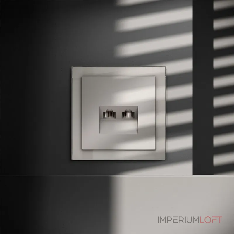 Розетка компьютерная встраиваемая S70 двойная RJ45+RJ45 кат.6 (кашемир) Voltum VLS060203