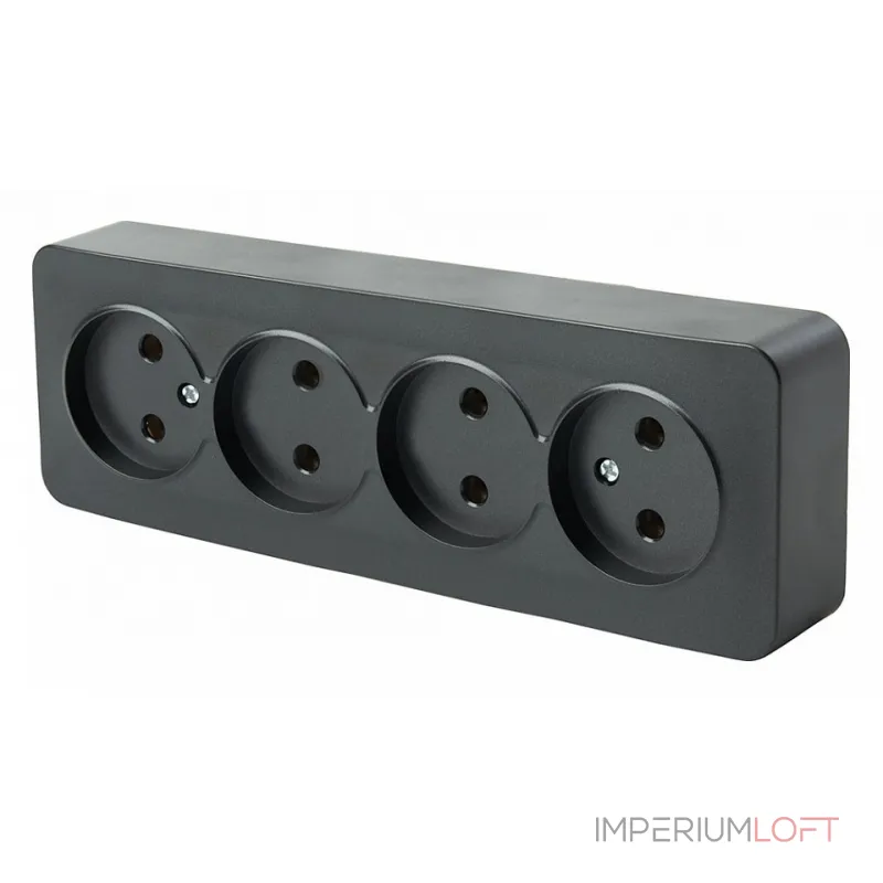 Розетка четверная без заземления Stekker София 49504 от ImperiumLoft