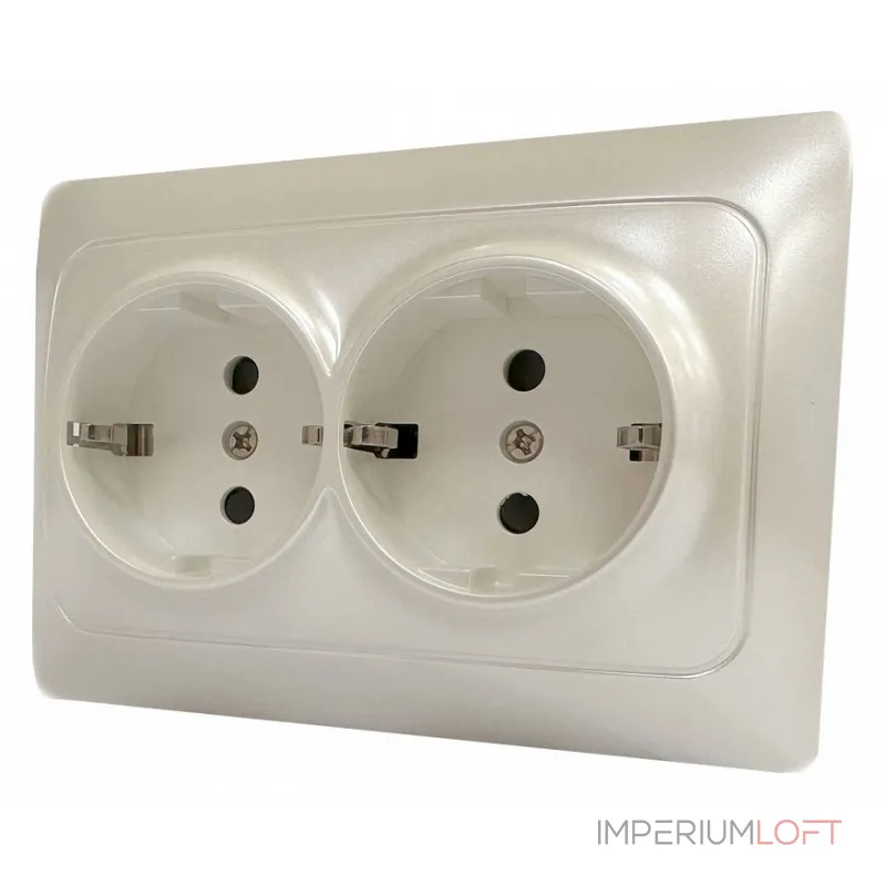 Розетка двойная с заземлением и со шторкой Gusi Electric BRAVO С10Р6-028 от ImperiumLoft Розетка двойная с заземлением и со шторкой Gusi Electric BRAVO С10Р6-028 от ImperiumLoft