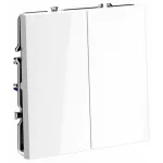 Выключатель двухклавишный без рамки Voltum S70 VLS020601 от ImperiumLoft