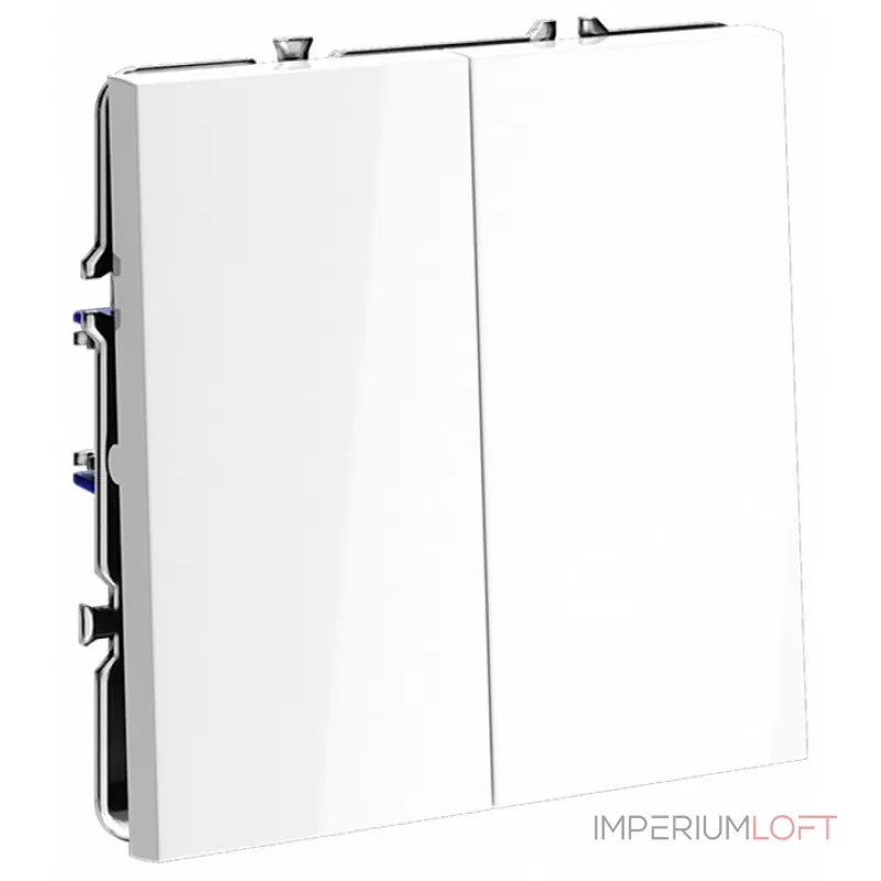 Выключатель двухклавишный без рамки Voltum S70 VLS020601 от ImperiumLoft