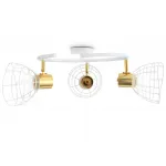 Настенно-потолочный спот в стиле лофт TR8605/3 WH/GD белый/золото E27*3 max 40W D325*230 от NovaLamp