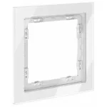 Рамка стеклянная S70 на 1 пост (белый стекло) Voltum VLS110101