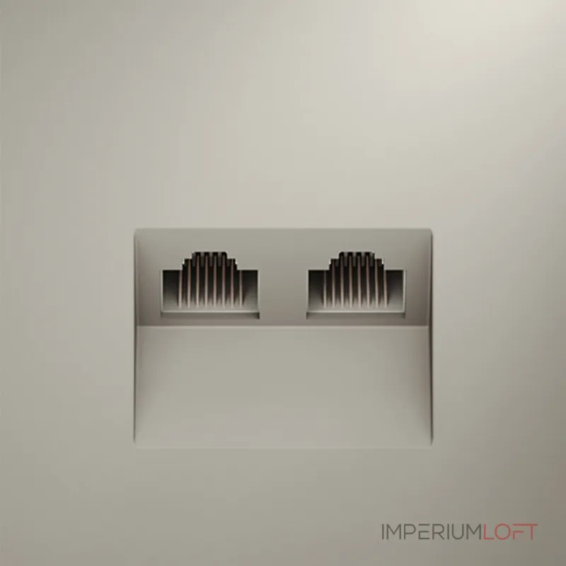 Розетка компьютерная встраиваемая S70 двойная RJ45+RJ45 кат.6 (кашемир) Voltum VLS060203