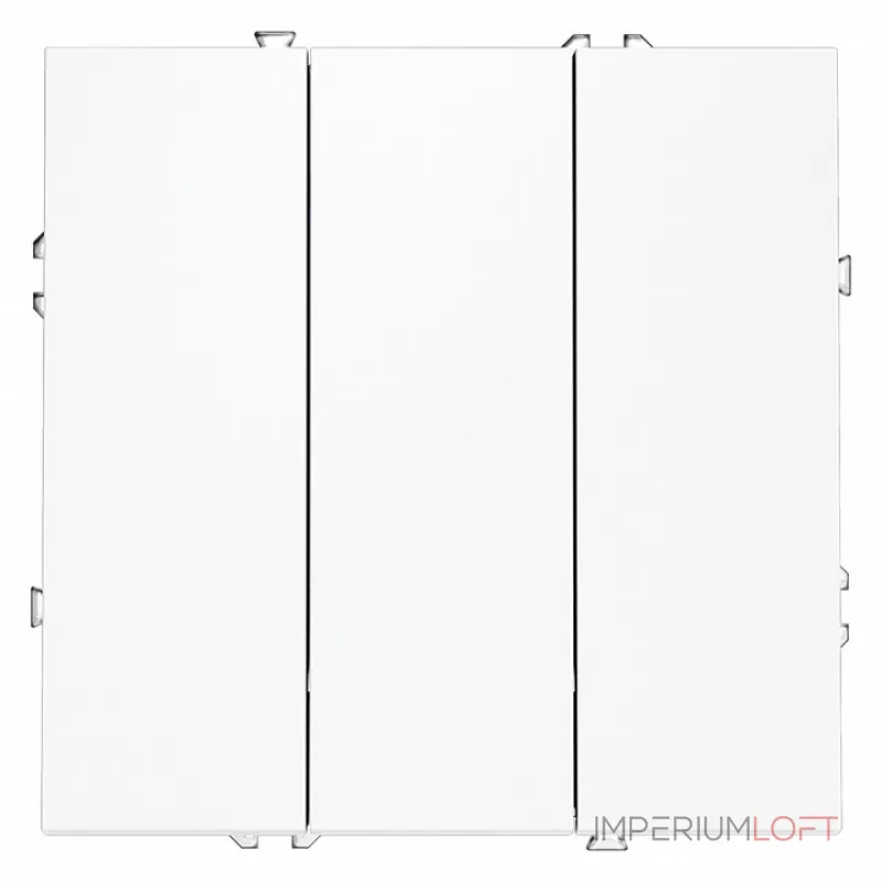 Выключатель встраиваемый S70 трехклавишный 10А (белый матовый) Voltum VLS030102