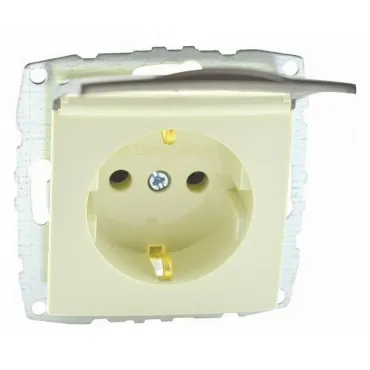 Розетка с заземлением с крышкой без рамки Mono Electric Despina / Larissa 500-001721-118 Розетка с заземлением с крышкой без рамки Mono Electric Despina / Larissa 500-001721-118