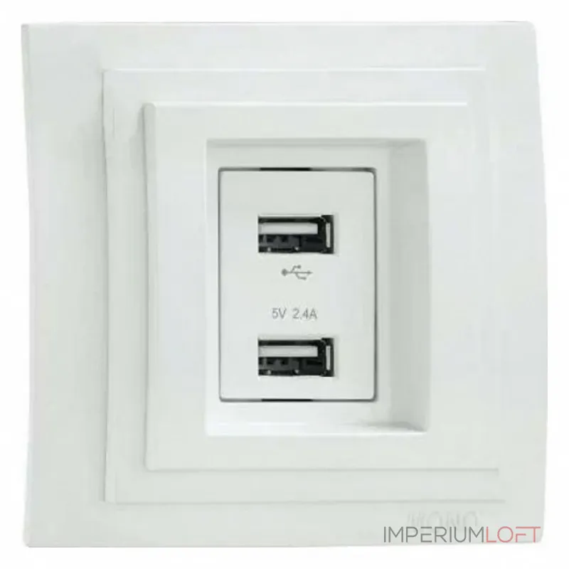 Розетка USB Mono Electric Larissa 103-191905-178 от ImperiumLoft