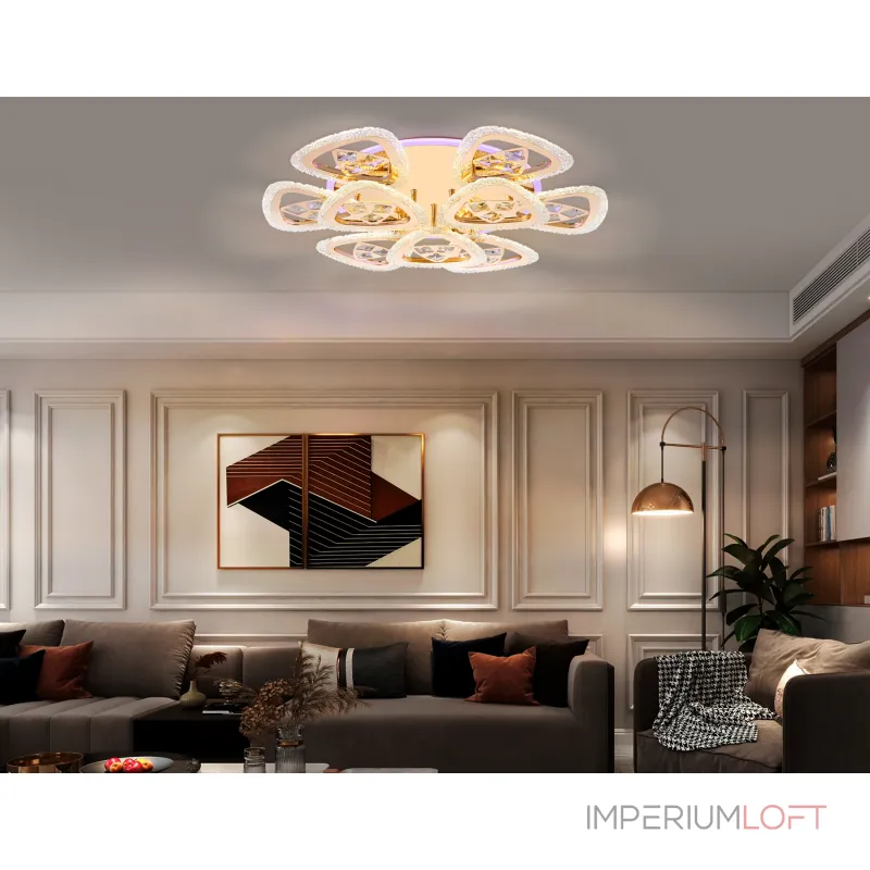 Потолочный светодиодный светильник с пультом FA2923 GD золото 138W 600*600*130 (ПДУ РАДИО 2.4) от NovaLamp Потолочный светодиодный светильник с пультом FA2923 GD золото 138W 600*600*130 (ПДУ РАДИО 2.4) от NovaLamp
