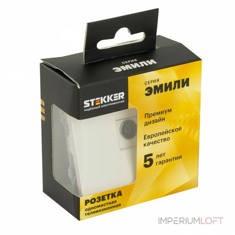 ТВ-розетка без рамки Stekker RST00-5108-01 49875 от ImperiumLoft