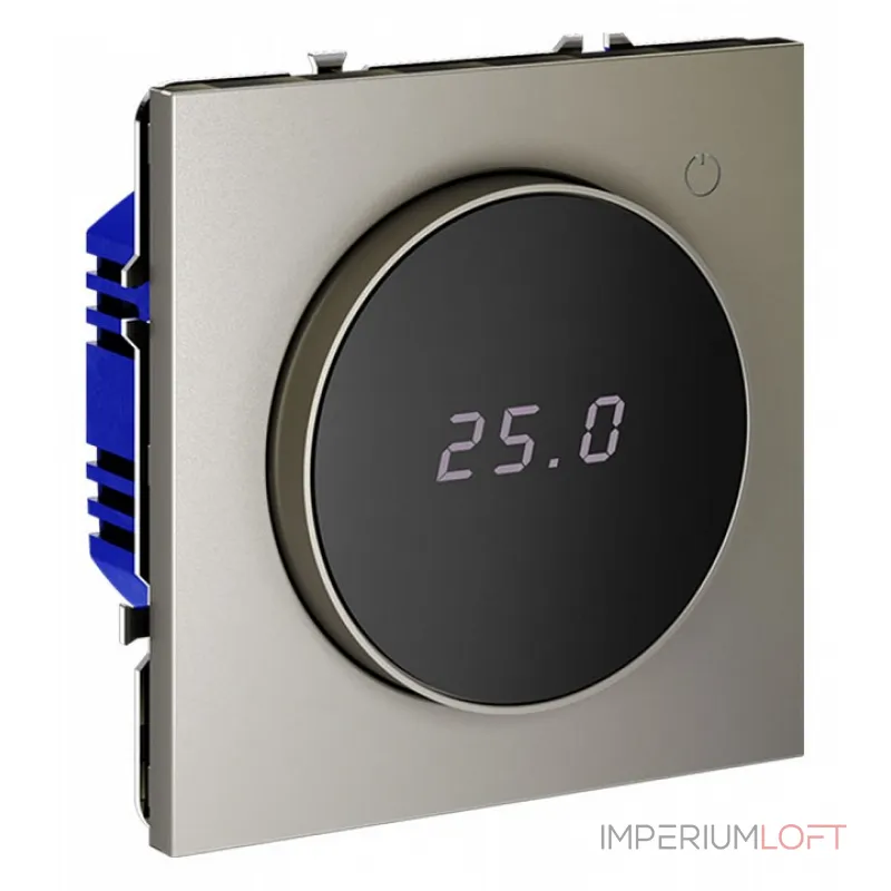 Терморегулятор электронный S70 с индикацией и датчиком для теплого пола (шелк) Voltum VLS070104