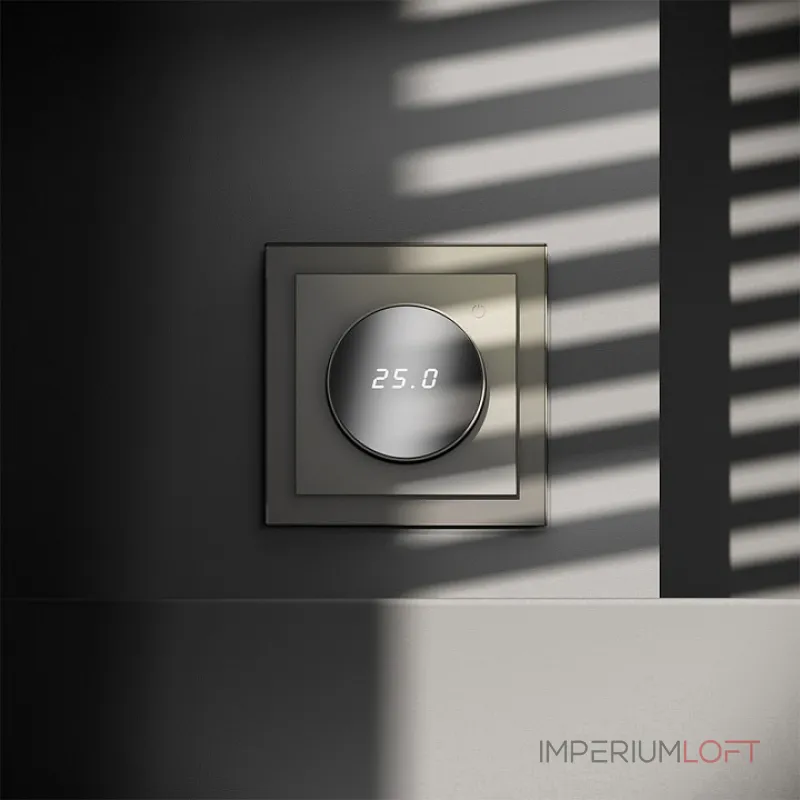 Терморегулятор электронный S70 с индикацией и датчиком для теплого пола (шелк) Voltum VLS070104