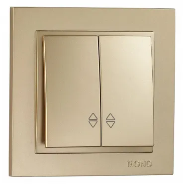 Выключатель проходной двухклавишный Mono Electric Despina 102-222223-111
