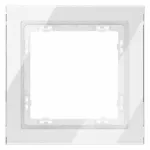 Рамка стеклянная S70 на 1 пост (белый стекло) Voltum VLS110101