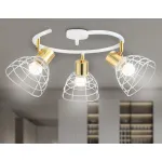 Настенно-потолочный спот в стиле лофт TR8605/3 WH/GD белый/золото E27*3 max 40W D325*230 от NovaLamp