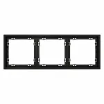 Рамка пластиковая S70 на 3 поста (черный матовый) Voltum VLS100308